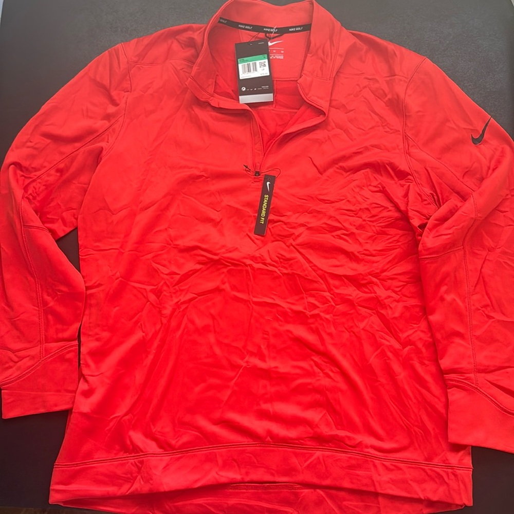Nike Golf Red XL Standard Fit Therma Zip Up Sweater